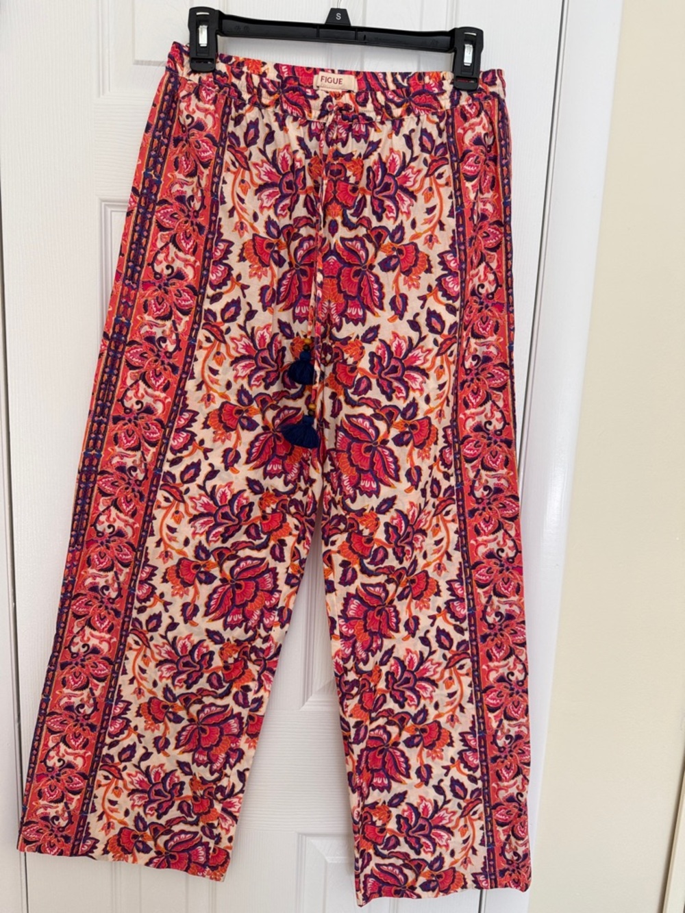 Figue Pink Floral Wide-Leg Pants